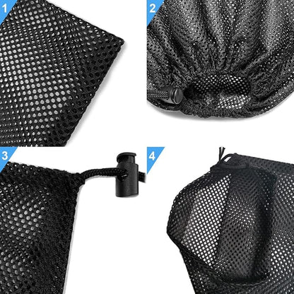 1Pcs Pump Barrier Bag, Black with Drawstring Pond Pump Filter Bag for Pond biofilters Aquarium Filtration and Outdoor Swimming Pool Media Bags(11.8"x 15.7")
