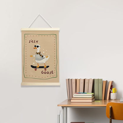 NQDWX Trendy Silly Goose Hanging Flag - Whimsical Animal Wall Decor for Kids Room, 12x17 Inch Playful Nursery Banner, Unique Gift for Teens & Goose Lovers. (147)
