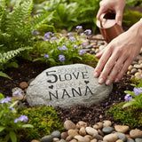 Personalization Universe Reasons Why Custom Garden Stones - Outdoor Decorative Stepping Stones with Family Names - Weather-Resistant Resin Garden Pathway Stones, Large 11.5" x 7.5"