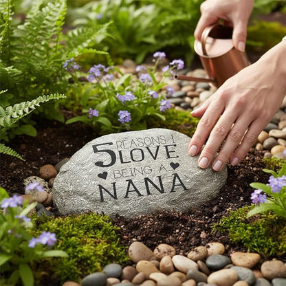 Personalization Universe Reasons Why Custom Garden Stones - Outdoor Decorative Stepping Stones with Family Names - Weather-Resistant Resin Garden Pathway Stones, Large 11.5" x 7.5"