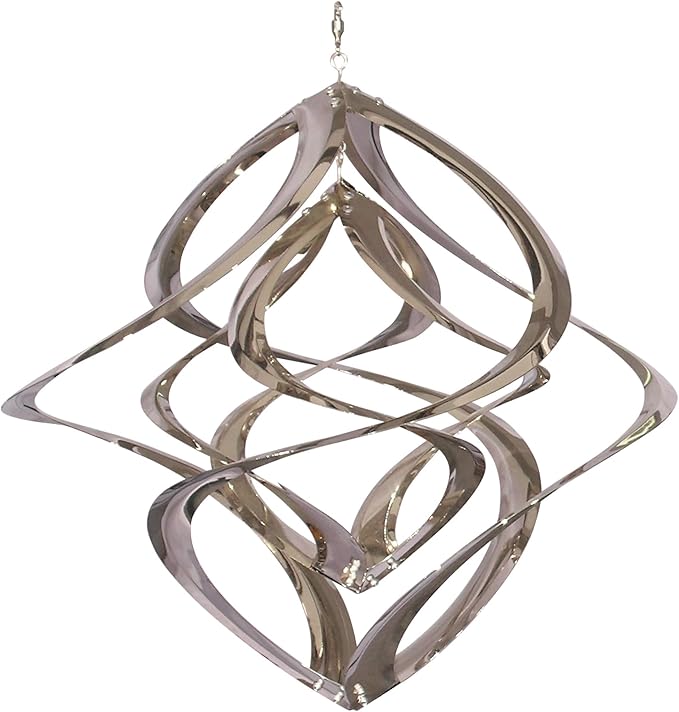 Red Carpet Studios The Original Cosmix Deluxe Helix Wind Spinner, Medium 14-Inch, Double Chrome