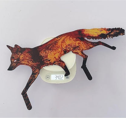 Rustic Metal Fox Garden Stakes: Sneaky Animal Metal Fox Garden Decoration, 3D Animal Shape Yard Art Sculptures for Patio Lawn Yard Backyard Art Decoration