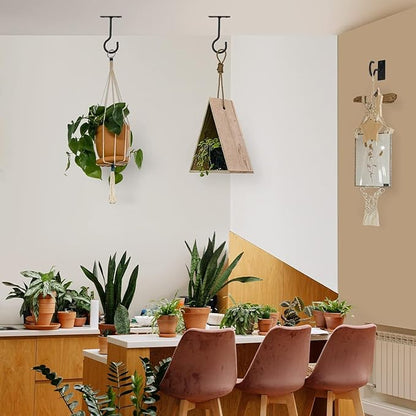 Plant Hooks 20Pack Hanging Plant Bracket 6in Metal Plant Hanger Decorative Plant Hook Black