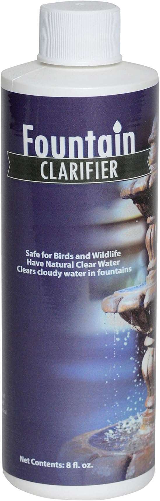 Fountain Water Clarifier - 8 Ounces - Water Treatment for Fountains & Birdbaths, Prevent White-Scale Buildup, Stains, Cloudy Water & Other Water Conditions