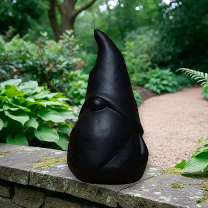 OLOMA Modern Garden Gnome Statue Outdoor Decor Heavy Stone Sculpture with Protective Resin Coating Weather Resistant Contemporary Garden Accent for Yard Patio Design