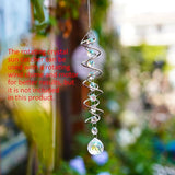 H&D HYALINE & DORA 20.5in Crystal Sun Catcher,Colorful Hanging Suncatcher with Octagonal Beads and Chain,Gazing Ball Spiral Tail,Rainbow Crystals for Indoor Outdoor Garden Decoration
