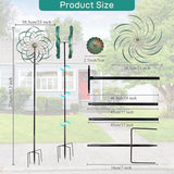 VEWOGARDEN Large Wind Spinners Outdoor Waterproof Metal Wind Sculptures & Spinners for Garden Patio Lawn Decor Artistic Gift, Light Green