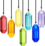 HDCRYSTALGIFTS 7pcs Crystal Suncatcher Prisms 3'' Sun Catchers Indoor Window Rainbow Prism Suncatcher Hanging for Home Garden Decor,Glass Ornaments for Christmas Tree