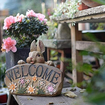 Garden Statues and Sculptures Outdoor Resin Rabbit Outdoor Ornament Stunning Garden Ornaments Decoration for Backyard,Porch,Home,Patio,Lawn Decorations