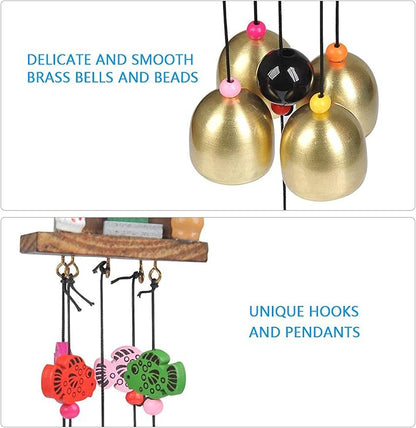 TIMESETL Wood Coper Wind Chime for Home Bedroom Balcony garden Etc.. for (Decorate Item)