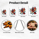 Flying Red Cardinal Acrylic Suncatcher Stained Glass Effect Window Car Hanging Christmas Ornament Indoor Outdoor Decor Garden Sun Catcher Panel for Cardinal Lover for Women Mom Grandma