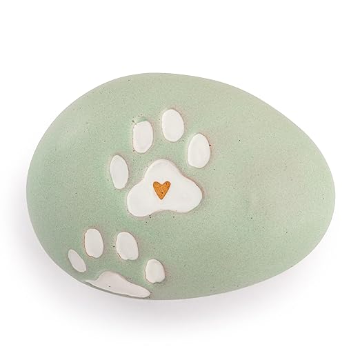 DEMDACO Inspired Everyday Collection Inspired Puppy Dog Paw Print Sage Green 4.5 x 3 Stoneware Decorative Garden Stepping Stone Patio Walkway Sculpture Yard Art
