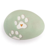 DEMDACO Inspired Everyday Collection Inspired Puppy Dog Paw Print Sage Green 4.5 x 3 Stoneware Decorative Garden Stepping Stone Patio Walkway Sculpture Yard Art