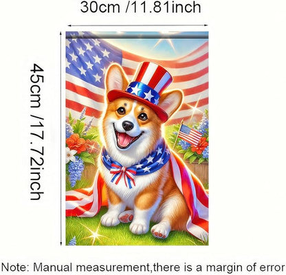 BlissYard Patriotic 4th of July Corgi Dog Garden Flag American Flag Welcome Small Yard Flag 12x18 Inch Double Sided Patriotic Dog Decor Outdoor Seasonal Decoration Independence Day Memorial Day