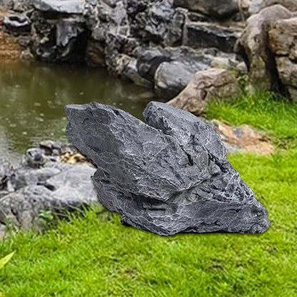 Baoblaze Artificial Rock Fake Rock PVC Versatile Decorative Sandstone Landscape Rock for Stations Squares Community Courtyard Backyard, 26cmx13cmx16cm