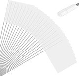 M METERXITY 20-Pack Blank Marking Flags, 15x5.1x4 Inch Waterproof Yard Flags Marking for Lawn/Garden/Irrigation/Landscape/Sprinkler/Survey/Dog Training/DIY [White]