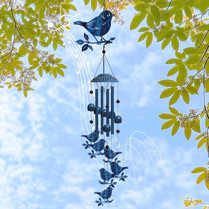 OLYCRAFT Bird Metal Wind Chimes Outdoors Wind Chime Sympathy Memorial Windchime Outdoors Sympathy Windbell Memorial Presents Hanging Windbell for Patio Backyard Home Garden Yard Wedding Decor-30 Inch
