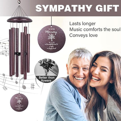 ASTARIN 32 in Sympathy Gifts for Loss of Loved One, Personalized Tree of Life Wind Chimes Memorial, Windchimes in Memory of a Loved One, Garden Decoration Outdoor Wind Chime,Produced in USA