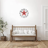 10 Inch Decorative Wall Clock Western Texas Star Retro Farmhouse Wood Clock Silent Non-Ticking Battery Operated Rustic Wooden Time Clock for Bathroom Farmhouse Living Room Decoration Home Accent
