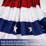 8 Pack American Pleated Fan Flag, 1.5 x 3 Ft Red White and Blue Half Fan Flag Bunting Banner, Patriotic Decorations USA Bunting Flags Outdoor Indoor for Porch Garden Memorial Day 4th of July Decor