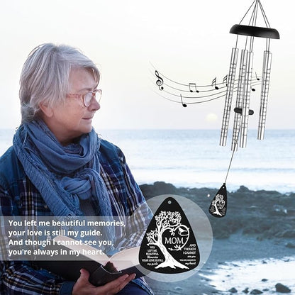 Fabuday Memorial Gifts Wind Chimes - Sympathy Gift for Loss of Mom, Windchimes in Memory of a Loved One for Bereavement Condolence Grief Funeral Condolences Remembrance Grieving, Cardinal Family Tree