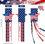 40 Inches USA Star Windsock Decoration, Patriotic Themed Hanging Wind Sock Ornament with Red, White, Blue Streamers, 'USA' Lettering, and Stars for 4th of July, Memorial Day, Veterans Day Decor