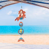 Mermaid Outdoor Decor, Wave Hanging Wind Spinners,Gifts for Mom from Daughter Son, Moms Wind Spinners, Mother's Day Best Gift for Mom, Love Reminder Gifts for Mother's Day, Patio,23in