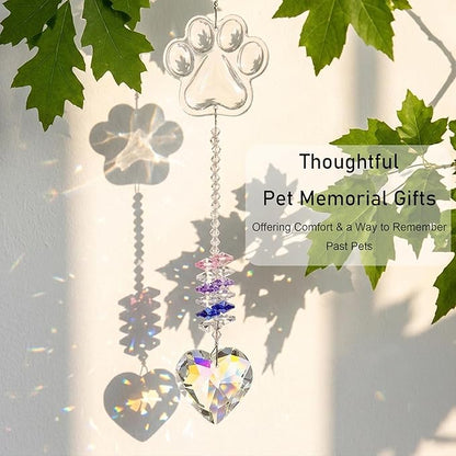 Dog Memorial Gift - Crystal Suncatcher for Loss of a Dog, Pet Loss Sympathy Gift & Remembrance Keepsake
