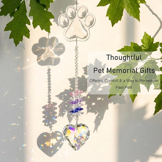 Dog Memorial Gift - Crystal Suncatcher for Loss of a Dog, Pet Loss Sympathy Gift & Remembrance Keepsake