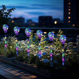 Huacenmy Solar Lights Outdoor Garden Decorative Waterproof 6 Pack Bulb Lights Outside Solar Pathway Lights for Garden Home Christmas Landscape Path Yard Lawn Driveway Flowerbed Decor - Multicolor