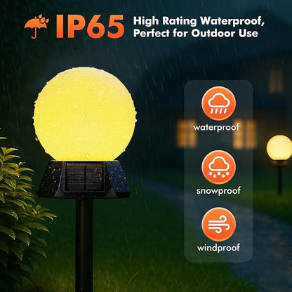 BlcTec Solar Pathway Lights Outdoor, Warm White Path Lights with 3-Sided Solar Panels, 15H Runtime, IP65 Waterproof, Auto On/Off for Patio, Garden, Lawn, Driveway, Yard, Landscape Decor, 2 Pack
