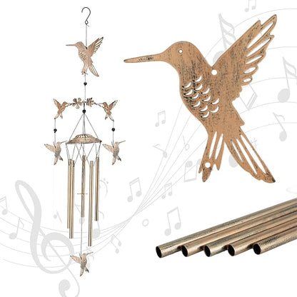 Wind Chimes for Outside Garden Decor - Hummingbird Decorations Wind Chimes, Birthday Gfits for Women, Mom, Grandma, Memorial Gifts, Housewarming Gifts, Yard or Patio Deals