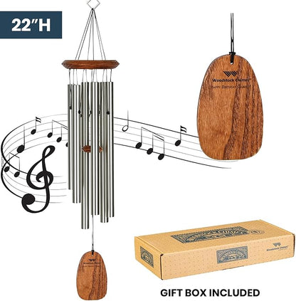 Woodstock Chimes Signature Collection, Woodstock Happy Birthday Chime, 22'' Famous Melodies Wind Chimes for Outdoor, Patio, Home or Garden Décor (Bday)