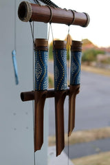 Cohasset Gift & Garden Aurora Bobbing Head Bird Bamboo Wind Chime - Exquisite Handcrafted Outdoor Decor,Gentle Melodic Tones for Zen Garden Eco-Friendly Bamboo&Coconut Wood Animated Movement in Breeze