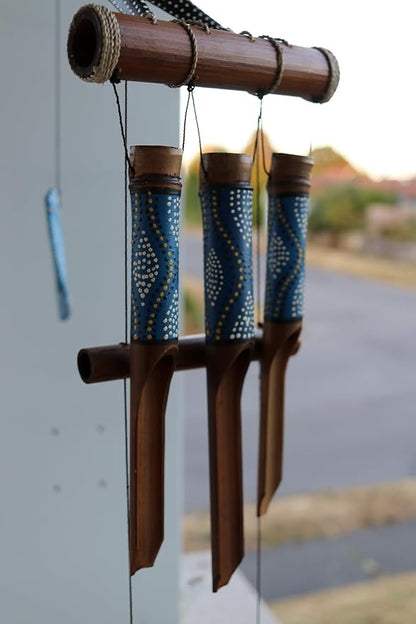 Cohasset Gift & Garden Aurora Bobbing Head Bird Bamboo Wind Chime - Exquisite Handcrafted Outdoor Decor,Gentle Melodic Tones for Zen Garden Eco-Friendly Bamboo&Coconut Wood Animated Movement in Breeze