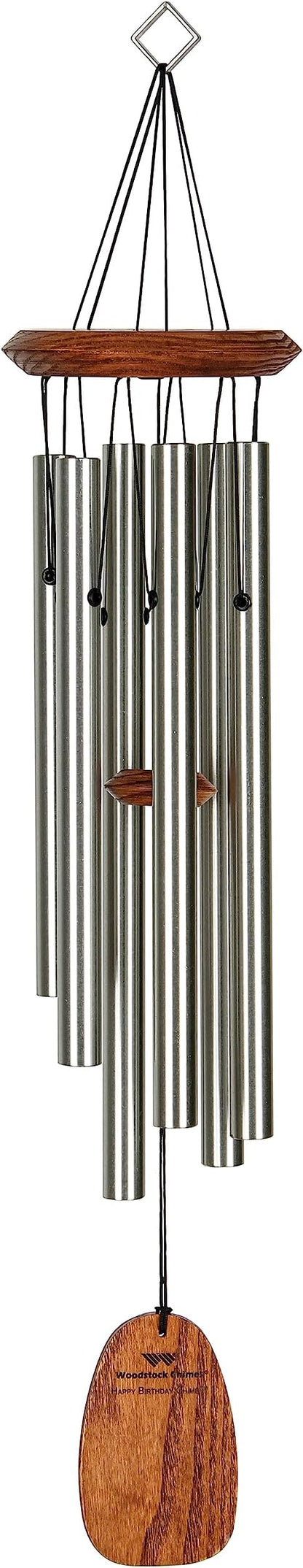 Woodstock Chimes Signature Collection, Woodstock Happy Birthday Chime, 22'' Famous Melodies Wind Chimes for Outdoor, Patio, Home or Garden Décor (Bday)
