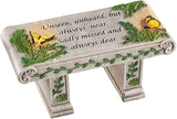 Collections Etc Solar Powered LED Outdoor Garden Memorial Bench with Heartwarming Inscription - Perfect Faux Stone Plaque Statue to Remember Loved Ones 12" L x 5 1/2" W x 5 1/4" H
