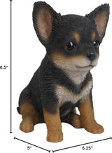 HI-LINE Sitting Chihuahua Puppy Outdoor Garden Statue - 6.5"