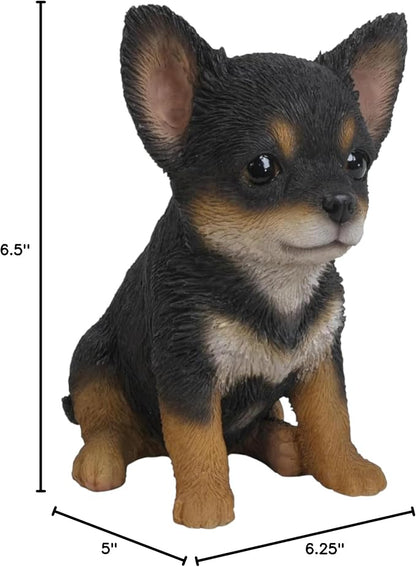 HI-LINE Sitting Chihuahua Puppy Outdoor Garden Statue - 6.5"