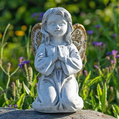 Rezpuao Outdoor Decor - Angel Statue, Solar Powered, Praying Angel for Patio, Lawn, Porch
