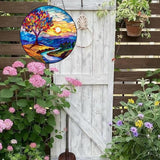 Suncatcher Stream Stained Glass Suncatchers Stained Glass Ornament for Home Decor Indoor Wall Art Gift for Mother Women Friends (Stream, M)
