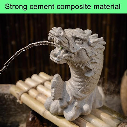 Animal Pond Spitters, Animal Pond Fountains, Spitters for Small Ponds, Funny Garden Statues, Dragon-Shaped Ponds Ornaments, for Balcony, Courtyard and Home