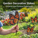 3PCS Garden Decorative Stakes Acrylic 3D Yard Art - Waterproof Patio Stake Decorations for Lawns and Pathways, Easy Install for Unique Outdoor Style