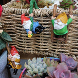 3 PCS Garden Gnomes Decor,Outdoor Garden Gnomes Crafts, Resin Statue,Flower Pot Landscape Dwarf for Home,Office and Chrismas.