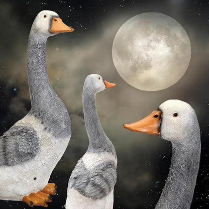 Bits and Pieces 19" Porch Goose with Motion Sensor and Honking Sound - Weather Resistant Polyresin Outdoor Garden Decor, Motion Activated Patio Decor, 19 Inches Tall x 10.5 Inches Wide
