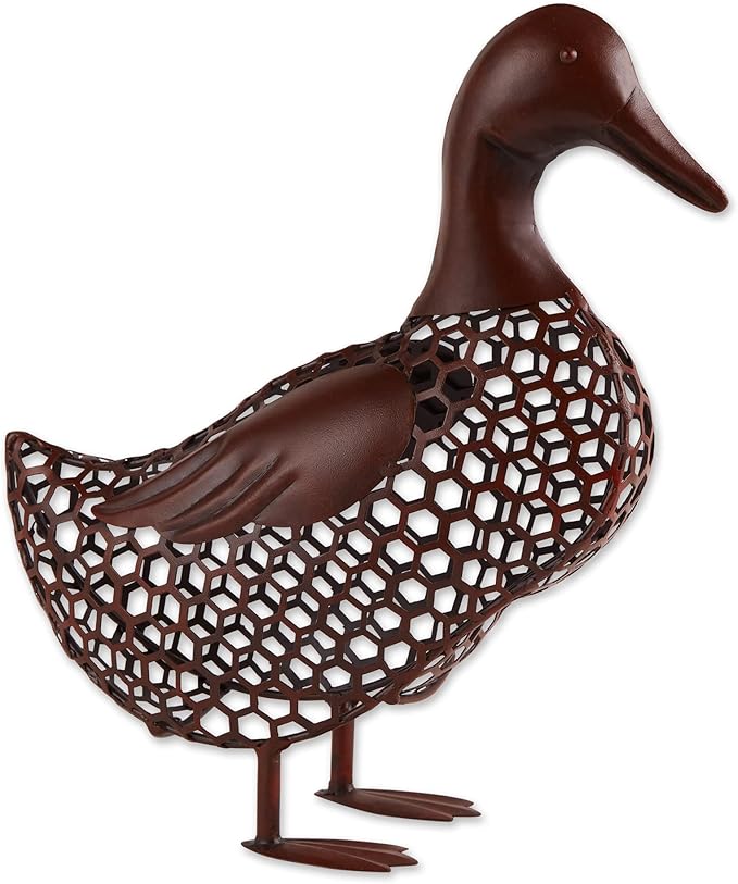 Accent Plus Chicken Wire Duck Sculpture Duck, 13x4.75x14.5