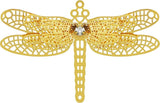 10pcs Gold Dragonfly Suncatcher Hanging Window Pendant DIY Metal Part Ornament Gifts