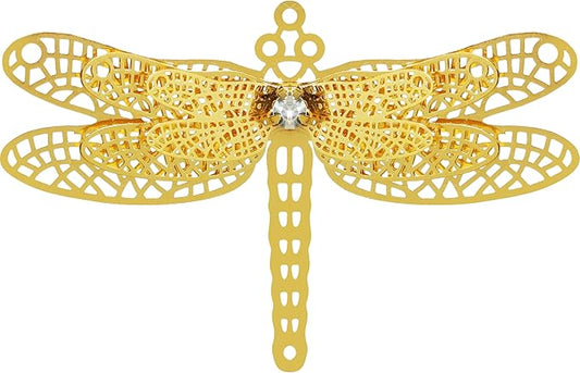 10pcs Gold Dragonfly Suncatcher Hanging Window Pendant DIY Metal Part Ornament Gifts