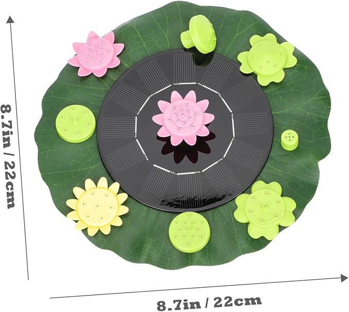 1set Lotus Solar Fountain Solar Bird Bath Outdoor Garden Decor Water Feature Floating Fountain