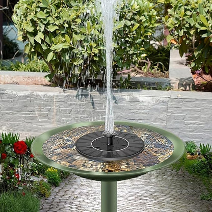 HEERTTOGO 1Pc 1.5W Solar Fountain Pump, Bird Bath Pump With 8 Nozzles, Suitable For Ponds, Swimming Pools, Gardens, Outdoor Use, Garden Decoration Accessories Floating Solar Water Pump